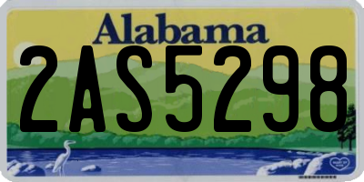 AL license plate 2AS5298
