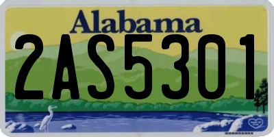 AL license plate 2AS5301