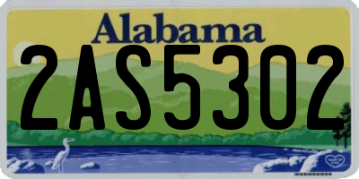 AL license plate 2AS5302