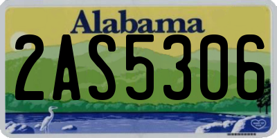 AL license plate 2AS5306