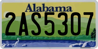 AL license plate 2AS5307