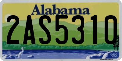 AL license plate 2AS5310
