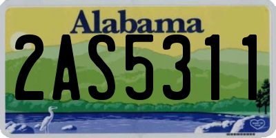 AL license plate 2AS5311