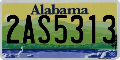 AL license plate 2AS5313