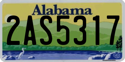 AL license plate 2AS5317