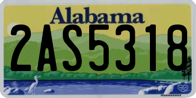 AL license plate 2AS5318
