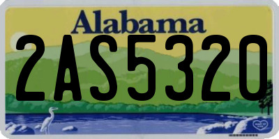 AL license plate 2AS5320