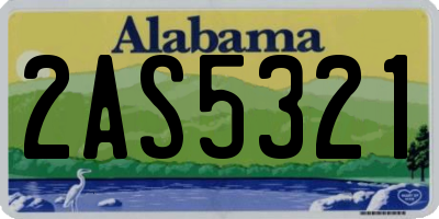 AL license plate 2AS5321