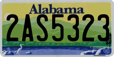 AL license plate 2AS5323