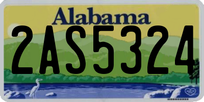 AL license plate 2AS5324
