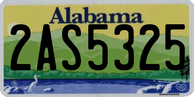 AL license plate 2AS5325