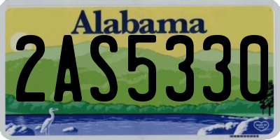 AL license plate 2AS5330