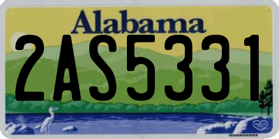 AL license plate 2AS5331