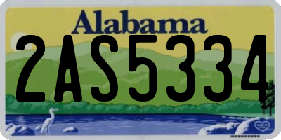 AL license plate 2AS5334