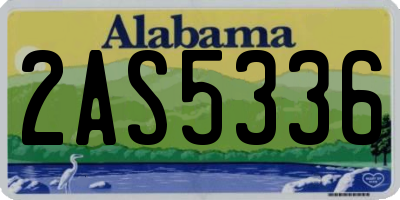 AL license plate 2AS5336