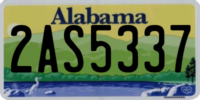 AL license plate 2AS5337