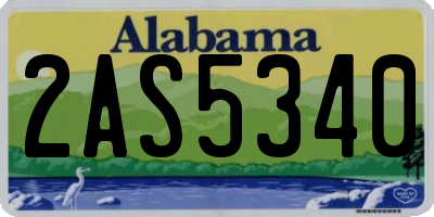 AL license plate 2AS5340