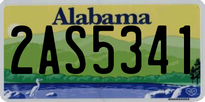 AL license plate 2AS5341