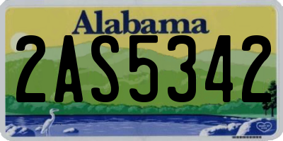 AL license plate 2AS5342
