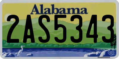 AL license plate 2AS5343