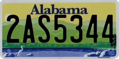 AL license plate 2AS5344