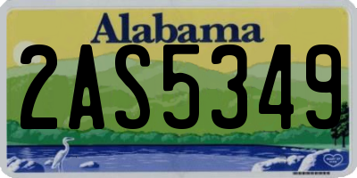 AL license plate 2AS5349