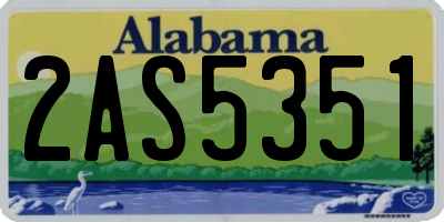AL license plate 2AS5351