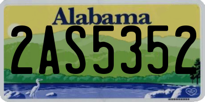 AL license plate 2AS5352