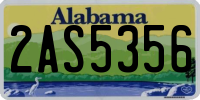 AL license plate 2AS5356