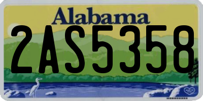 AL license plate 2AS5358