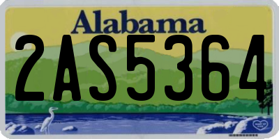 AL license plate 2AS5364