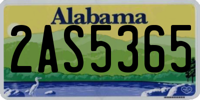AL license plate 2AS5365