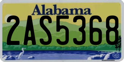 AL license plate 2AS5368