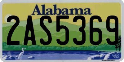 AL license plate 2AS5369
