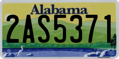 AL license plate 2AS5371
