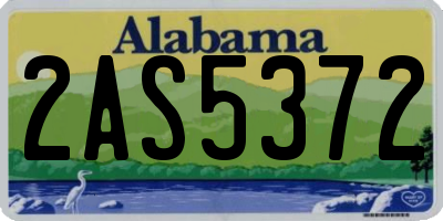AL license plate 2AS5372