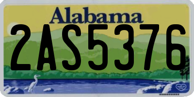 AL license plate 2AS5376