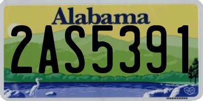 AL license plate 2AS5391
