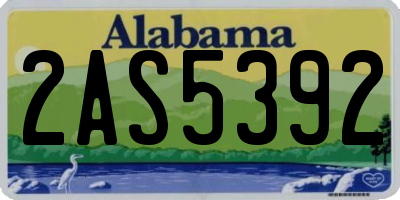 AL license plate 2AS5392