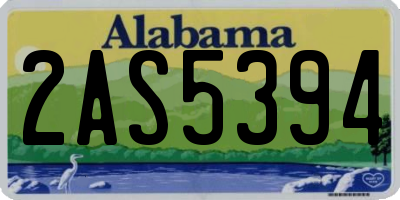 AL license plate 2AS5394