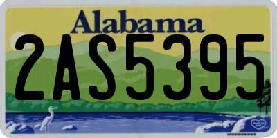 AL license plate 2AS5395