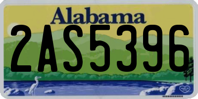 AL license plate 2AS5396
