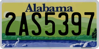 AL license plate 2AS5397