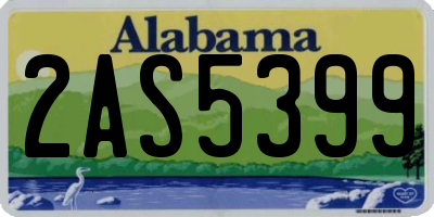 AL license plate 2AS5399