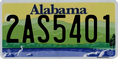 AL license plate 2AS5401