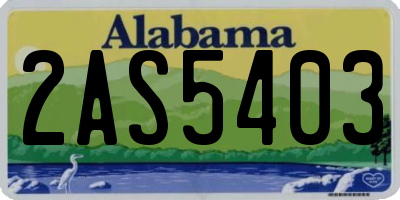 AL license plate 2AS5403
