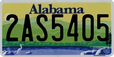 AL license plate 2AS5405