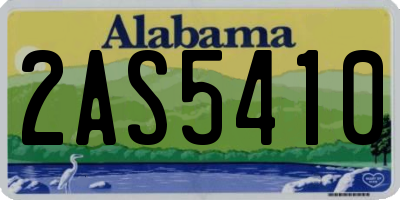 AL license plate 2AS5410