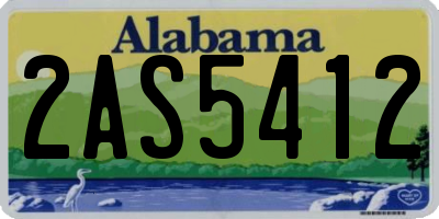 AL license plate 2AS5412