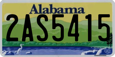 AL license plate 2AS5415